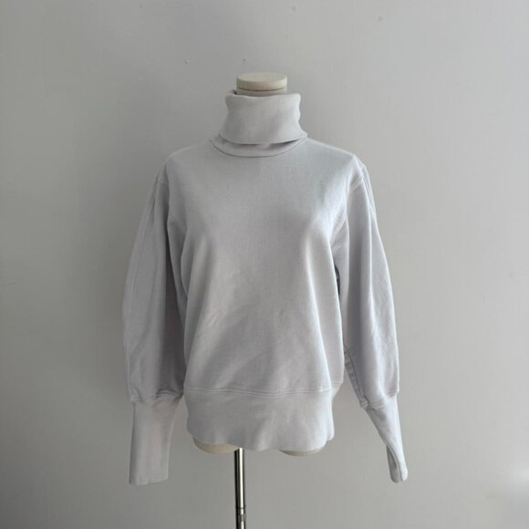 Agolde Oversized Turtleneck Sweatshirt In White | Women’s Size Small - Picture 1 of 4